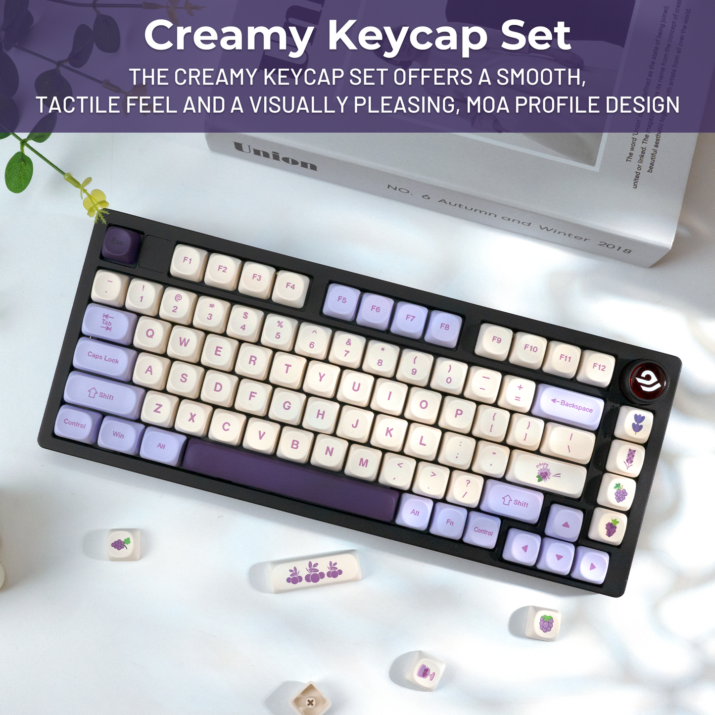 XVX Purple grapes MOA Profile Dye-Sub PBT Keycap Set 143-Key