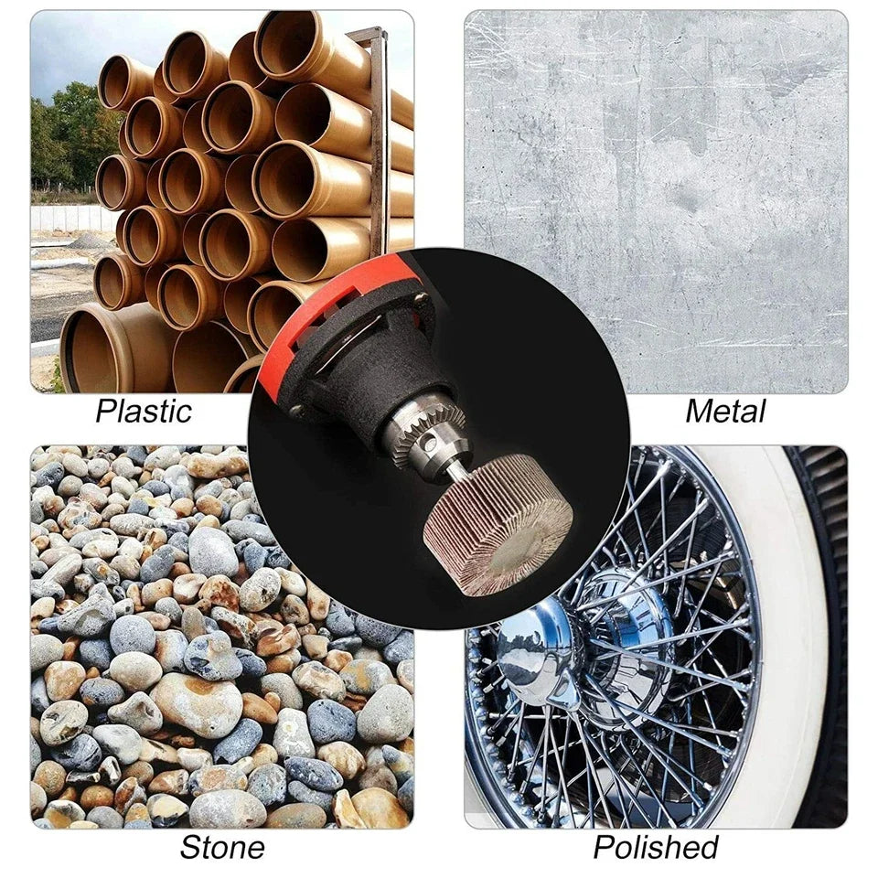 USA Local Stock 5PCS Drill Flap Wheel Sander 1-1/2''x1''x1/4'' Flapper Sanding Grinding Abrasive Tools 40 80 120 Grit