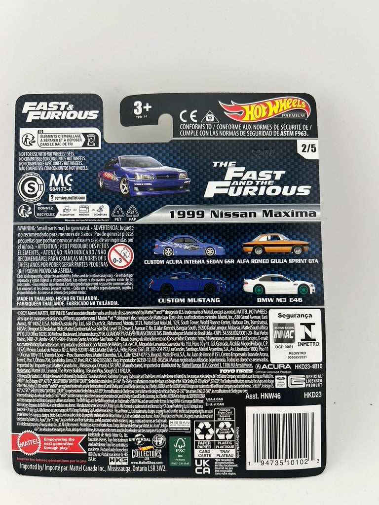 Hot Wheels Fast & Furious – 1999 Nissan Maxima