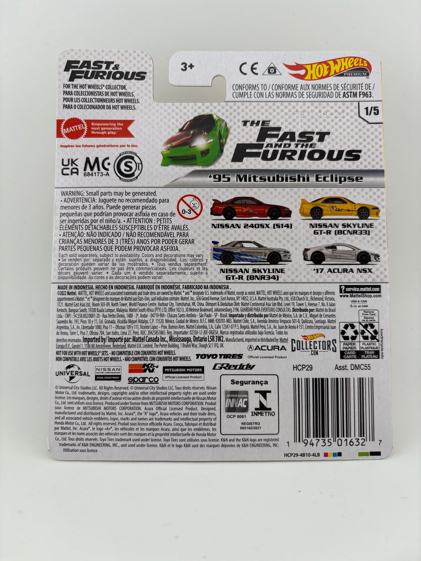 Hot Wheels Fast & Furious ’95 Mitsubishi Eclipse(2022 Release)