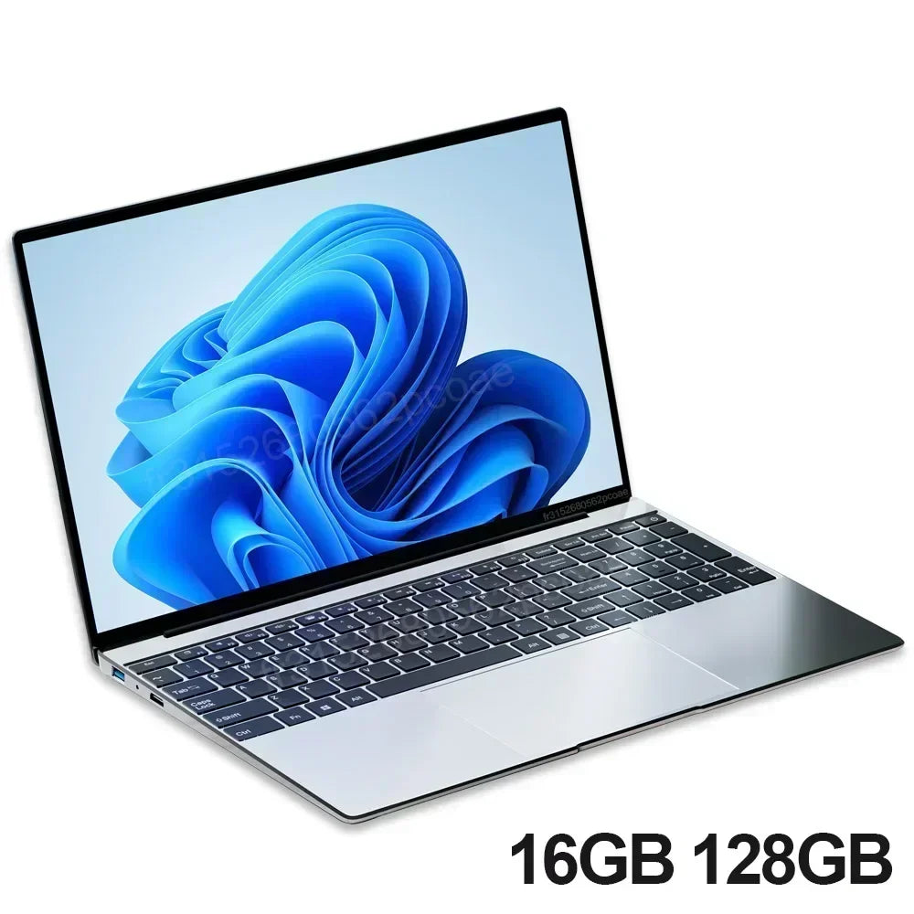 NEW 15.6" Ultra Slim Laptop 16GB RAM 2TB SSD Intel N3700 Notebook Gamer Windows11 Pro 1920*1080 Display Office Study Computer PC