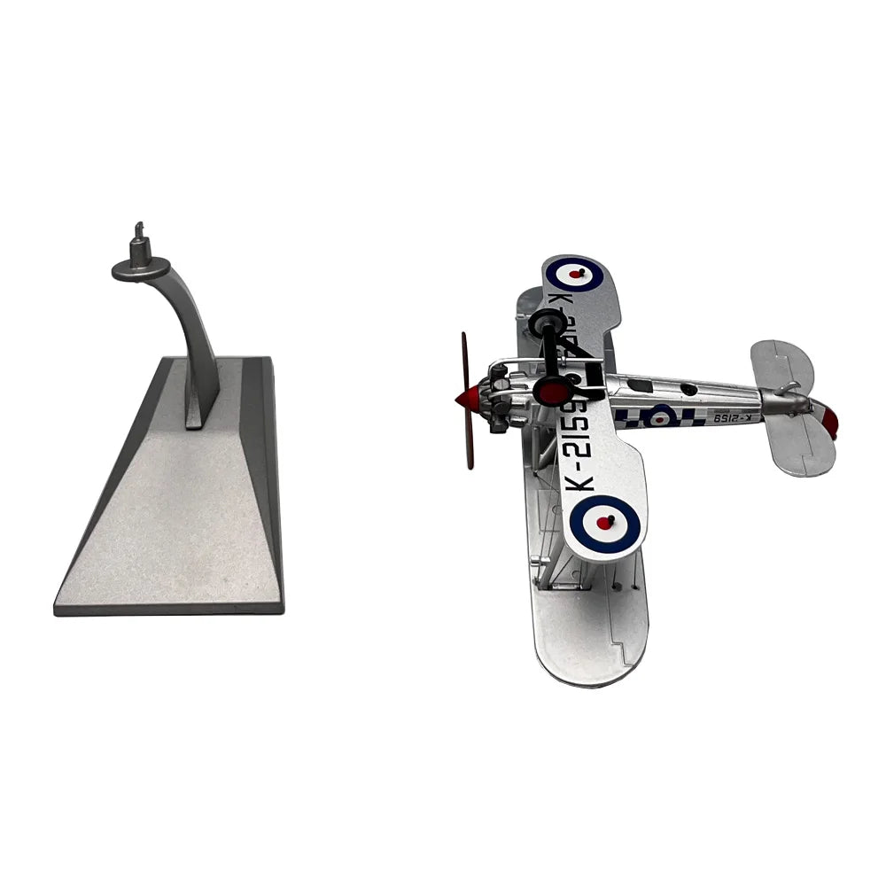 1:72 British Royal Air Force k-2159 Bristol Bulldog Biplane Propeller Fighter Diecast Metal Airplane Plane Aircraft Model Toy