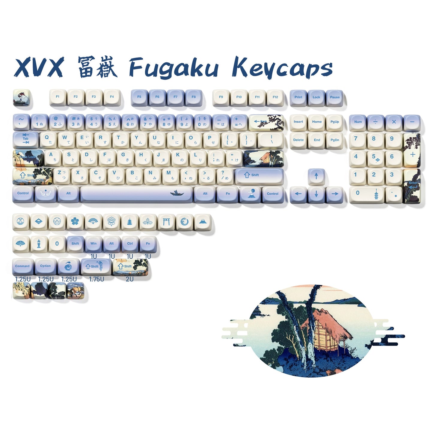 XVX  Fugaku MOA Profile Dye-Sub PBT Keycap Set  140-Key