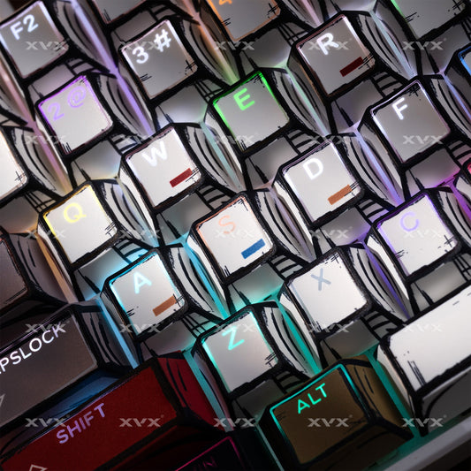 XVX PRISM Shine-Through  Double shot Cherry Profile PBT Keycap Set 142-key