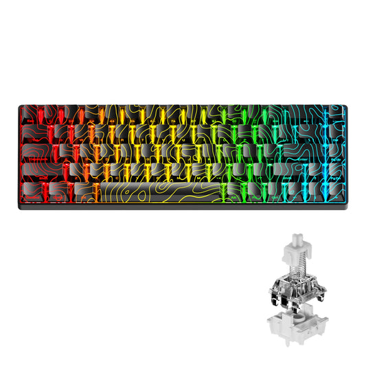 XVX HE68 Rapid Trigger Gaming Hall Effect Keyboard Gateron Magnetic swiths 68% Wired Mechanical Keyboard with IMD-Tech Keycaps