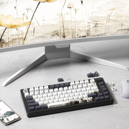 XVX  Lotus Cherry Profile Shine Through Double shot  5-sided Dye-Sub PBT Keycap Set (133-Key)