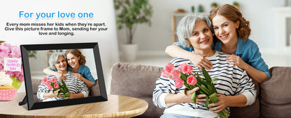 SSAWIFIFRAME Digital Photo Frame 10.1 inch WiFi Digital Picture Frame IPS Touch Screen 32GB Storage Auto-Rotate