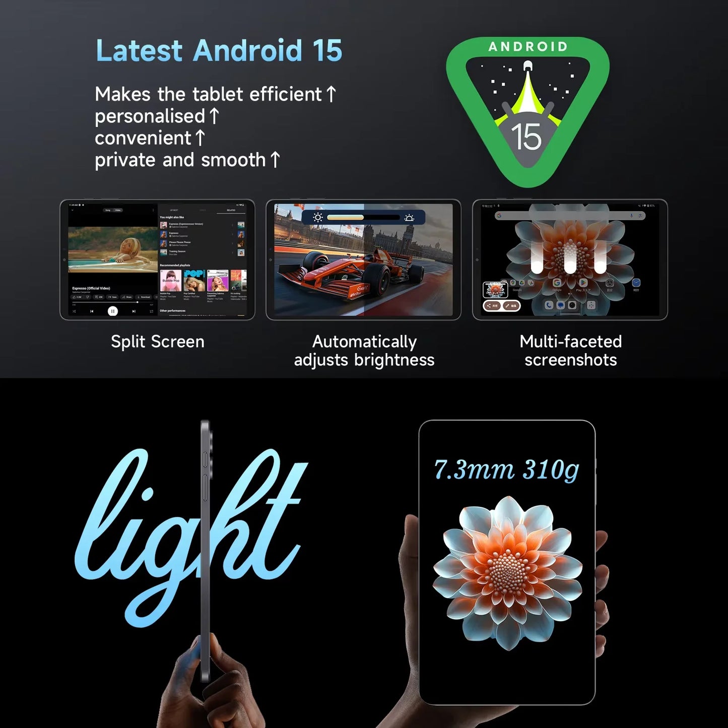 ALLDOCUBE 8.8“ Mini Tablets iPlay 70 Mini Pro 8+8GB RAM 256GB ROM Android 15 Tablet PC 90Hz FHD Screen 6050mAh Dual 4G LTE Pads