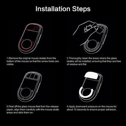 Mouse Skates Feet Curved Edges Glass Mouse Feet for Logitech G PRO X SUPERLIGHT 2 DEX Mouse Glides Gaming Mouse Feet Replacement