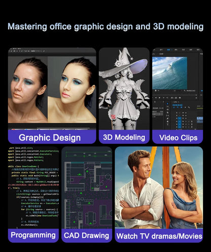 Ultra Slim Laptop 15.6" N95 32GB RAM 2048GB SSD Notebook Gamer 7500mAh Battery Office Study Computer PC Windows 11 Pro