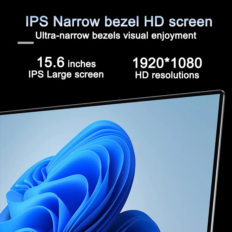 Ultra Slim Laptop 15.6" N95 32GB RAM 2048GB SSD Notebook Gamer 7500mAh Battery Office Study Computer PC Windows 11 Pro