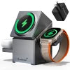 ZEEHOO-CuBeTrick X 3-in-1 Wireless Charging Station-Grey-US Plug
