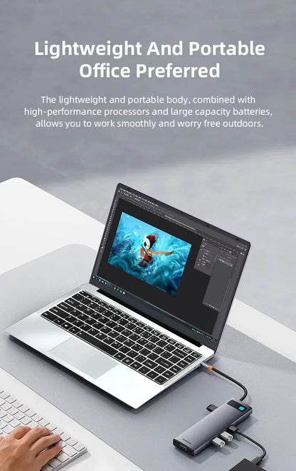 14.1 Inch Intel Core I7 7500U 1080P Windows 11 Laptop Computer PC 12GB DDR4 512GB 1TB SSD Office Notebook Gaming laptops