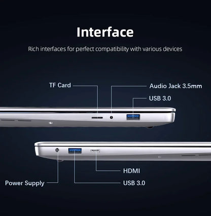 14.1 Inch Intel Core I7 7500U 1080P Windows 11 Laptop Computer PC 12GB DDR4 512GB 1TB SSD Office Notebook Gaming laptops