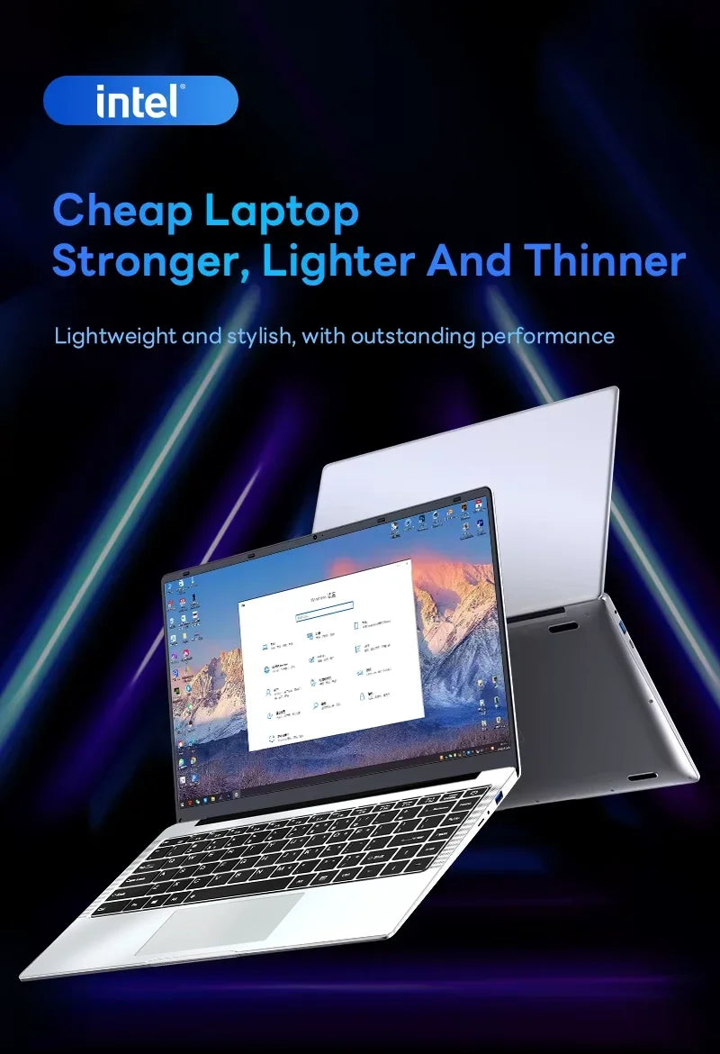 14.1 Inch Intel Core I7 7500U 1080P Windows 11 Laptop Computer PC 12GB DDR4 512GB 1TB SSD Office Notebook Gaming laptops