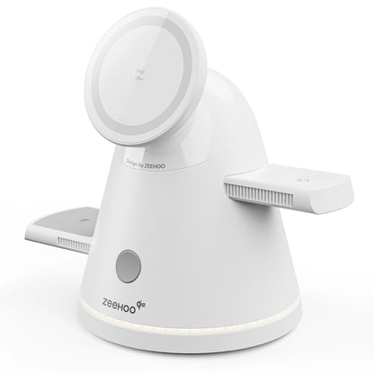 LuminoCore 4-in-1 Wireless Charging Station--White-US Plug