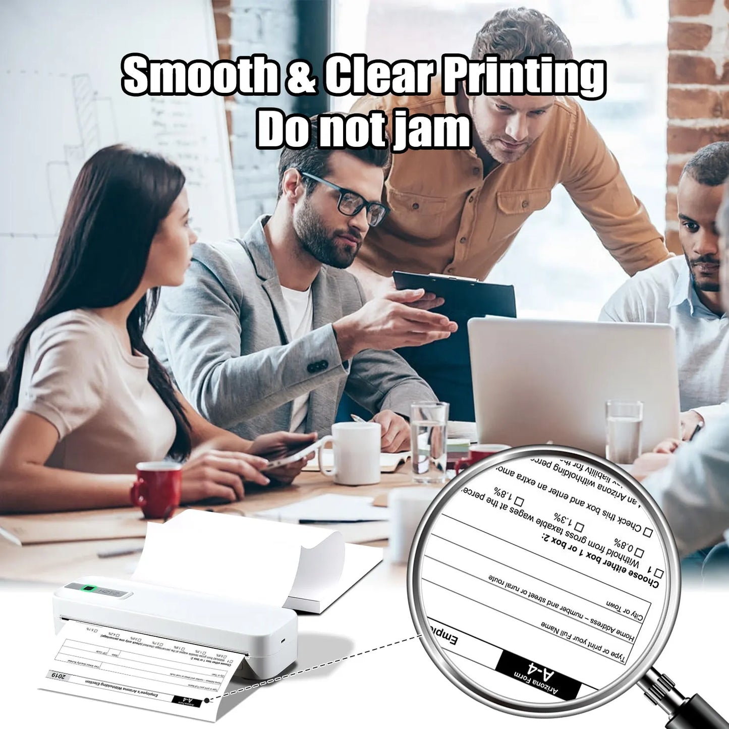 200 sheets of A4 thermal printing paper, fast drying, multi-purpose image printing, compatible with HZTZ logo A4 printers