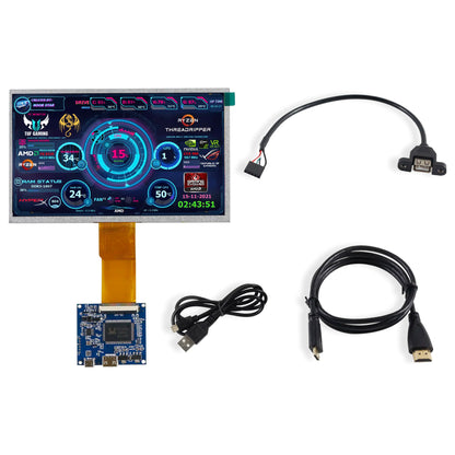 New 1024*600 7 inch IPS LCD Screen Temperature CPU GPU SSD Monitoring Secondary Display Monitor For AIDA64 Computer Raspberry Pi