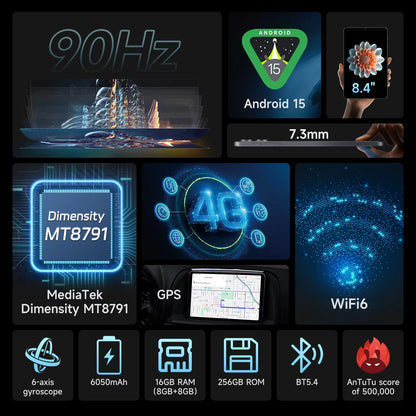 ALLDOCUBE 8.8“ Mini Tablets iPlay 70 Mini Pro 8+8GB RAM 256GB ROM Android 15 Tablet PC 90Hz FHD Screen 6050mAh Dual 4G LTE Pads