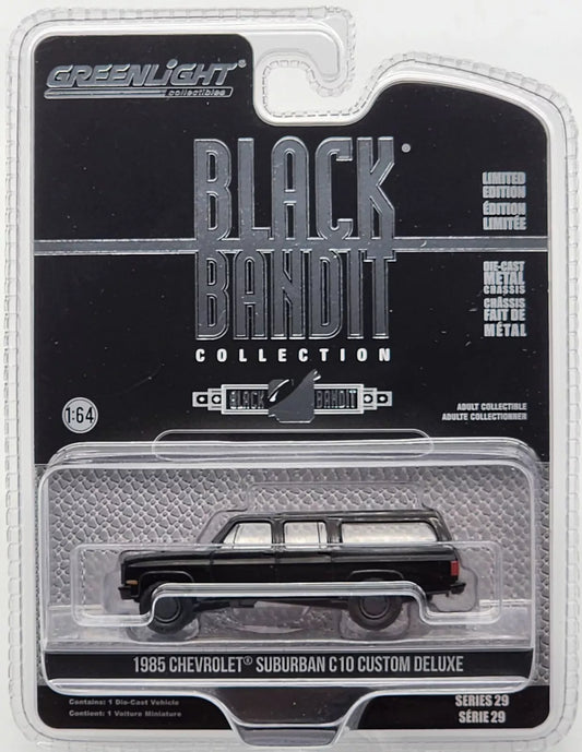 GREENLIGHT BLACK BANDIT S29 1985 CHEVY SUBURBAN C-10 CUSTOM DELUXE