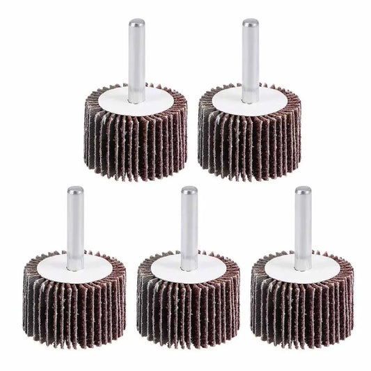 USA Local Stock 5PCS Drill Flap Wheel Sander 1-1/2''x1''x1/4'' Flapper Sanding Grinding Abrasive Tools 40 80 120 Grit