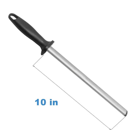 Local Stock in US - 10 in Honing Steel Oval Diamond Knife Sharpening Rod Stick