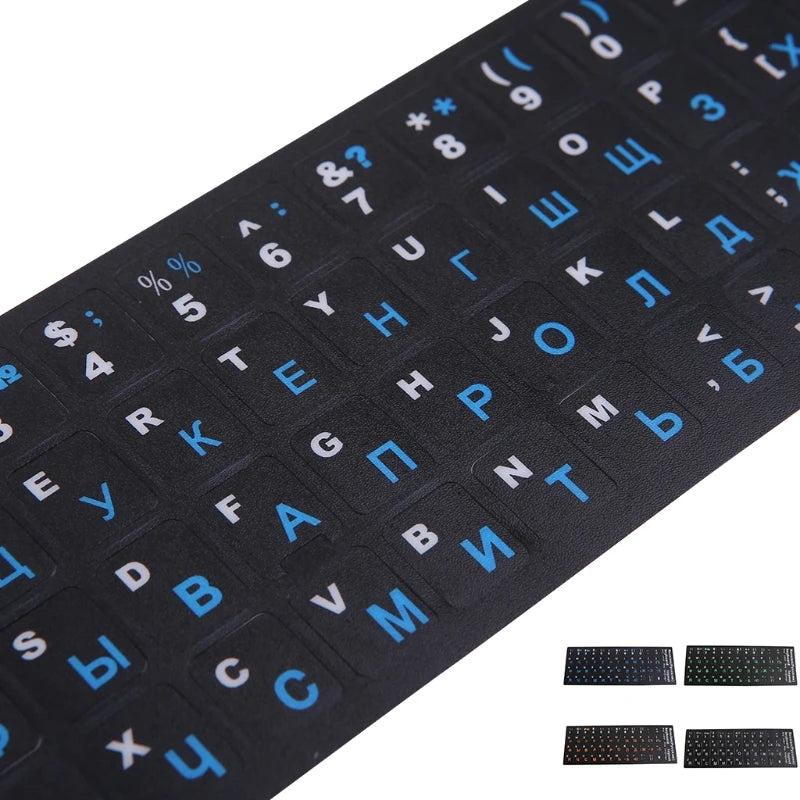Colorful Frosted PVC Russian Keyboard for Protection Stickers For Desktop Notebook PC Russian Letters