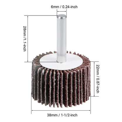 USA Local Stock 5PCS Drill Flap Wheel Sander 1-1/2''x1''x1/4'' Flapper Sanding Grinding Abrasive Tools 40 80 120 Grit