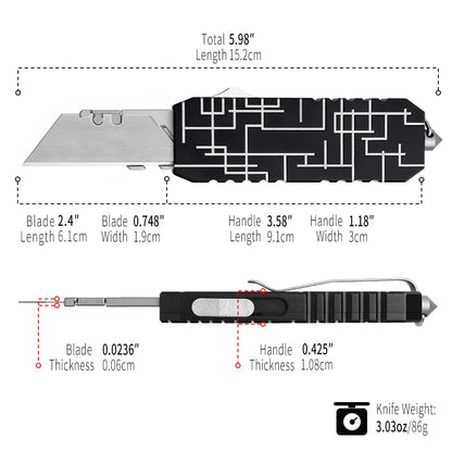 Aluminum Alloy Multifunctional Pocket Knife Utility Outdoor Camping Hunting Knife Multi-purpose Tactical Knife