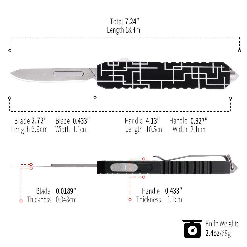 Aluminum Multifunctional Hunting Knife Utility Outdoor Camping  Knife Outdoor Portable Pocket Knife