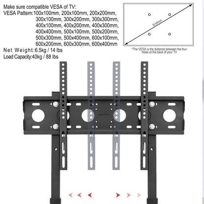 Universal Tall Floor TV Stand for 32 65'' LED LED LCD Flat Screen
