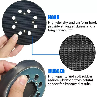 USA Local Stock 5" 8-Hole 4-Screw Polishing Backing Sanding Pad Hook and Loop Replacement for Sander