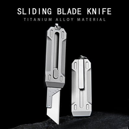 Portable Outdoor Titanium Telescopic Knife  Utility Push-Pull Pocket Knife Durable EDC Tactical Knife