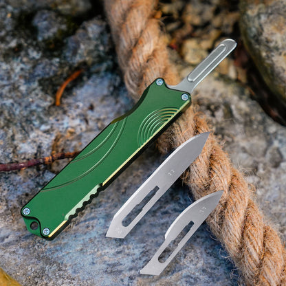 New Outdoor Practical Aluminum Handle Cutting Knife for Hiking Self-Defense Survival Camping Utility Knife with Clip