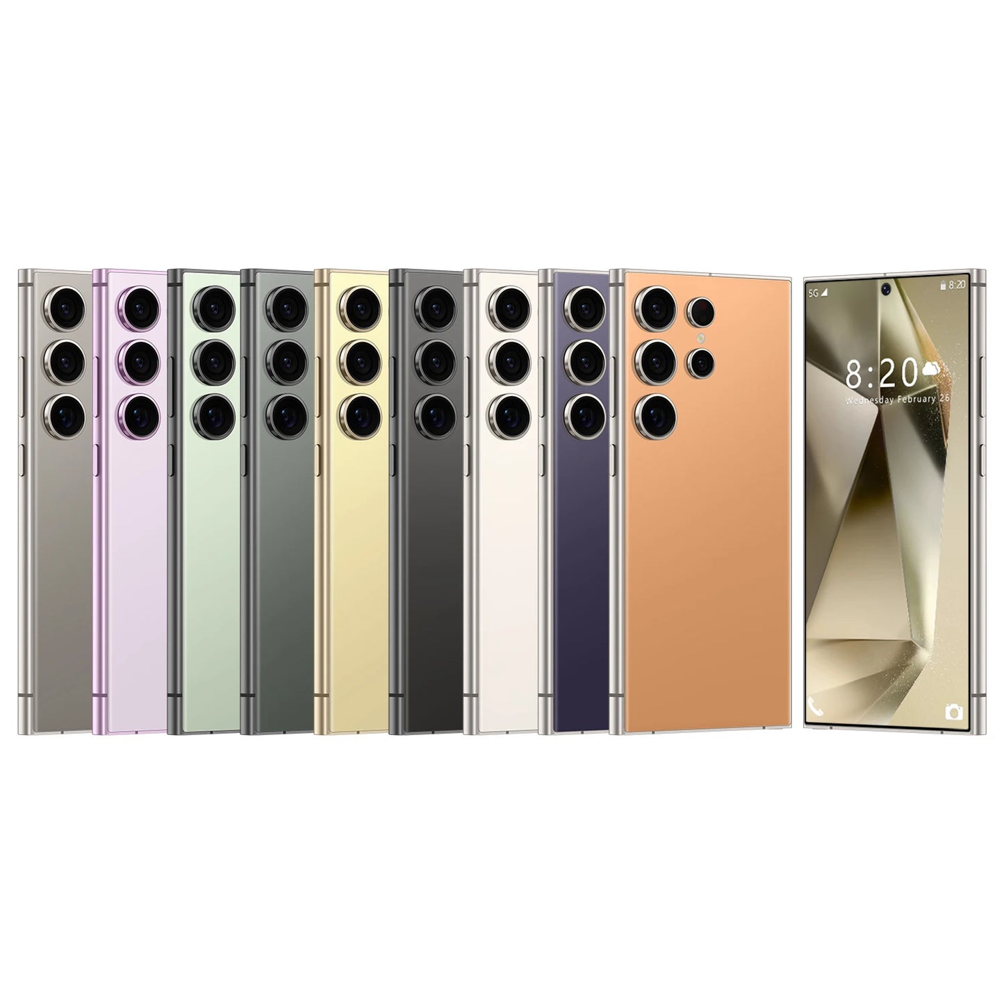 S24 Ultra 5G Smartphone 6.8 Inch HD Screen 108MP Rear Camera 8000mAh Battery 120Hz 7.3 for Daily Use Quick 65W