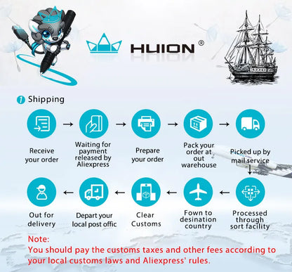 Huion Kamvas Pro 16 15.6 inch Graphic Tablet  Monitor Battery-Free Pen Display Digital Tablet Drawing Monitor with Tilt AG Glass