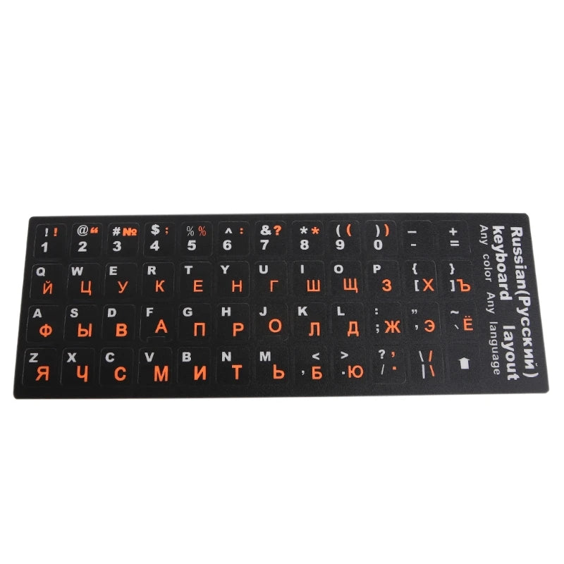 Colorful Frosted PVC Russian Keyboard for Protection Stickers For Desktop Notebook PC Russian Letters