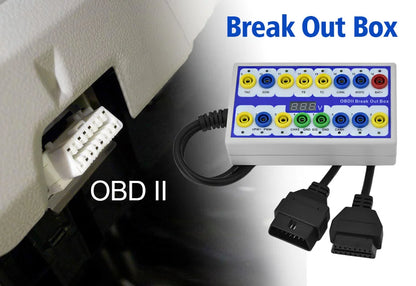 Best OBDII OBD2 Breakout Box Car OBD 2 Break Out Box Car Protocol Detector Auto Can Test Box Automotive Connector Car-detector