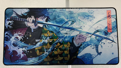 MRGLZY Tomioka Giyuu Mouse Pad Hot Anime Demon Slayer Large Carpet DeskMat Computer Gamer Gaming Peripheral Accessories MousePad
