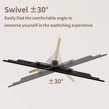 Corner TV Floor Stand with Sintered Stone Shelf Height Adjustable Tripod TV Mount for 40-75 Inches
