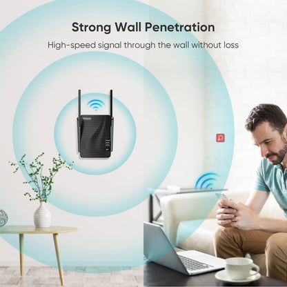 WiFi Extender & Booster 2100 Mbps Dual Band 5G/2.4G Wireless Repeater Gigabit Port Home Use