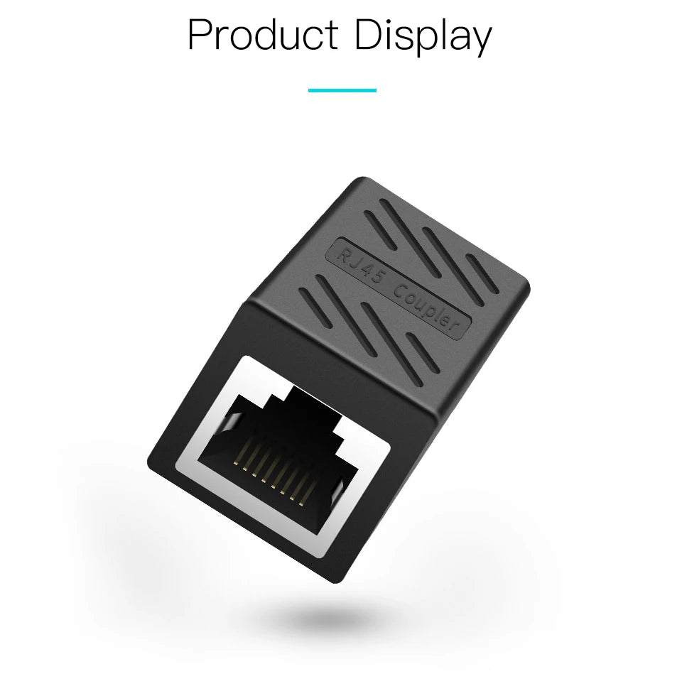 ONTi RJ45 Connector Cat7/6/5e Ethernet Adapter 8P8C Network Extender Extension Cable for Ethernet Cable Female to Female