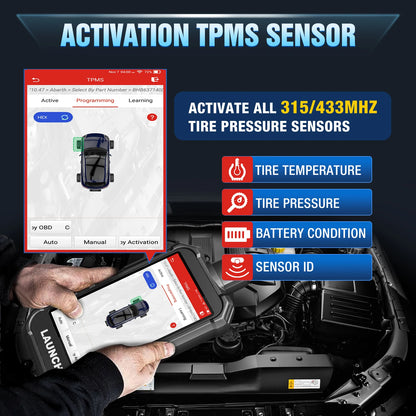USA EU Warehouse LAUNCH  Newest TPMS CRT5011 V2 Tire Pressure Programming Sensor Scanner Tool With 12 Service Functions