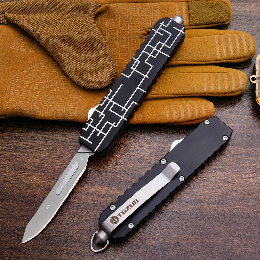 Aluminum Multifunctional Hunting Knife Utility Outdoor Camping  Knife Outdoor Portable Pocket Knife