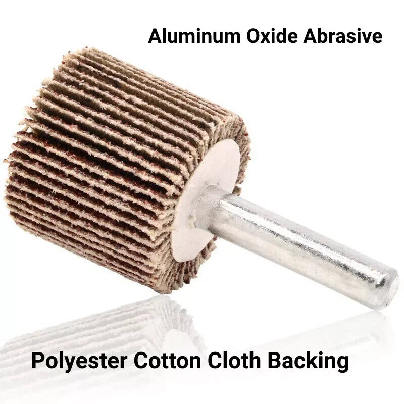 USA Local Stock 5PCS Drill Flap Wheel Sander 1-1/2''x1''x1/4'' Flapper Sanding Grinding Abrasive Tools 40 80 120 Grit