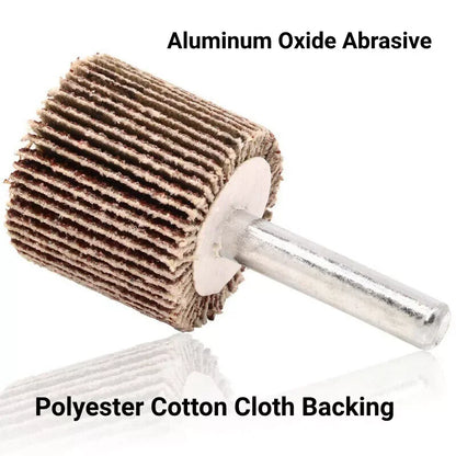 USA Local Stock 5PCS Drill Flap Wheel Sander 1-1/2''x1''x1/4'' Flapper Sanding Grinding Abrasive Tools 40 80 120 Grit