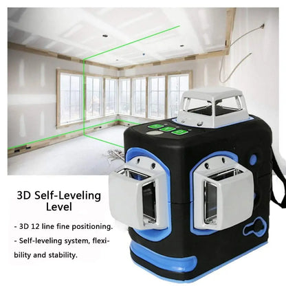 XEAST XE-68 PRO 3D 12 Line Green Self Leveling 360 Degrees With 18650 Battery Horizontal Vertical Laser Floor Leveling Tool