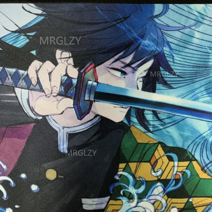 MRGLZY Tomioka Giyuu Mouse Pad Hot Anime Demon Slayer Large Carpet DeskMat Computer Gamer Gaming Peripheral Accessories MousePad