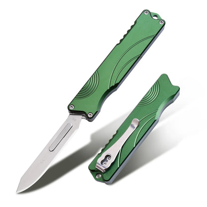 New Outdoor Practical Aluminum Handle Cutting Knife for Hiking Self-Defense Survival Camping Utility Knife with Clip