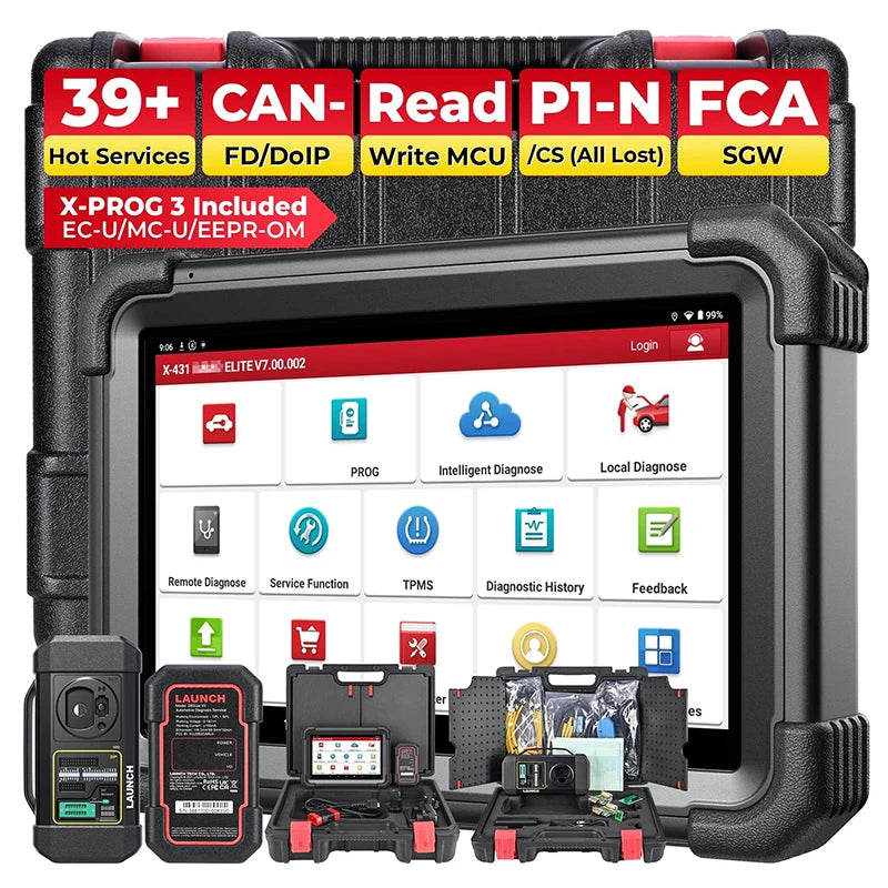 USA EU Warehouse LAUNCH X431 IMMO ELITE OBD2 Diagnostic Tool Car Key Cutting Machines With Programmer for All Keys Lost